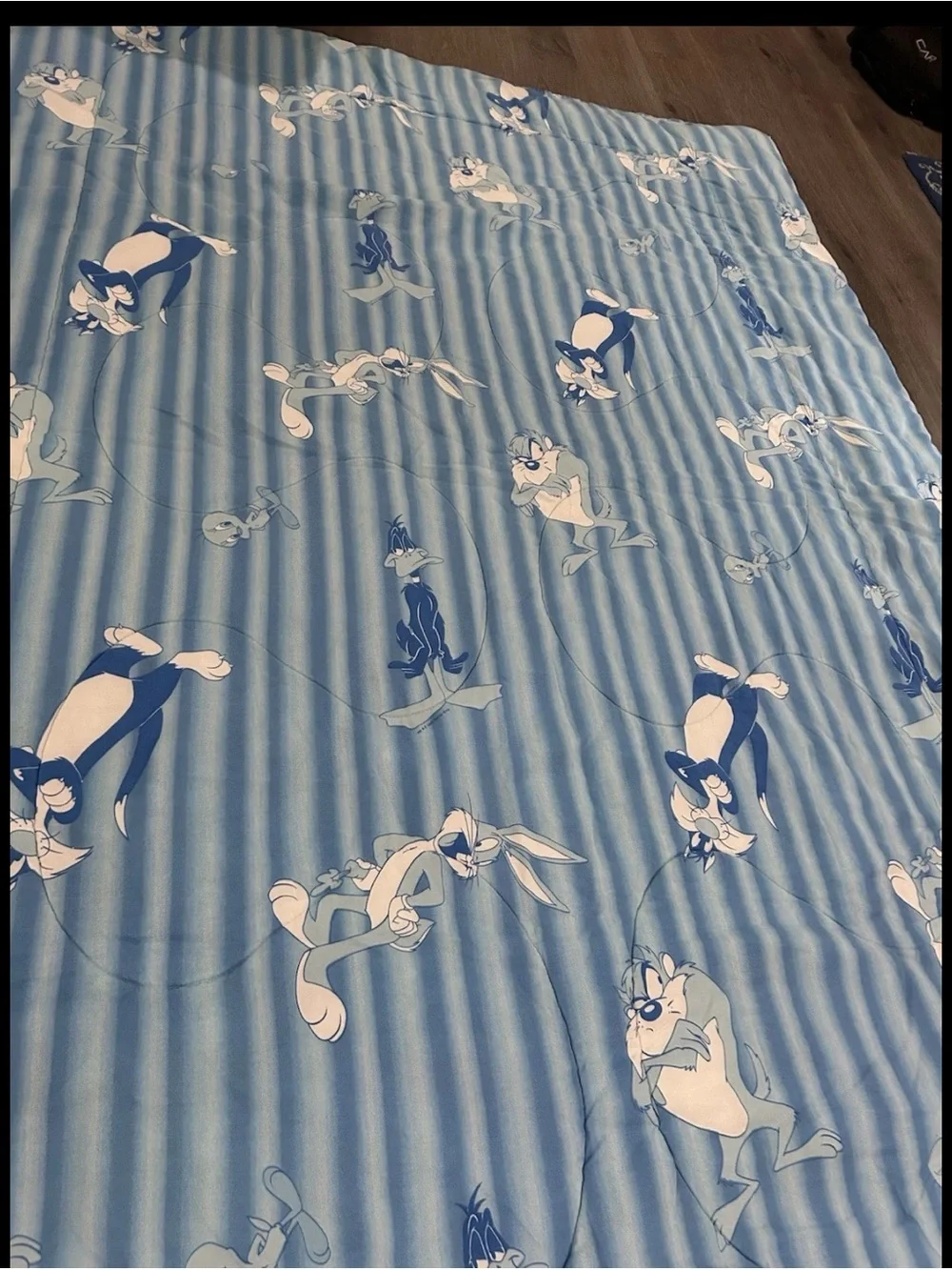 Vintage Warner Bros Looney Tunes Bedspread Twin Bugs Taz Sylvester Tweety Daffy